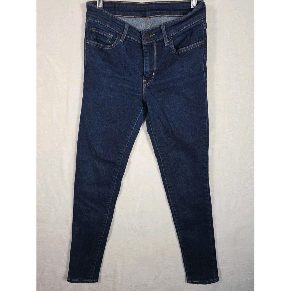 Levi's 711 Skinny Jeans Women's W26 L30 Blue Stretch Mid Rise Denim